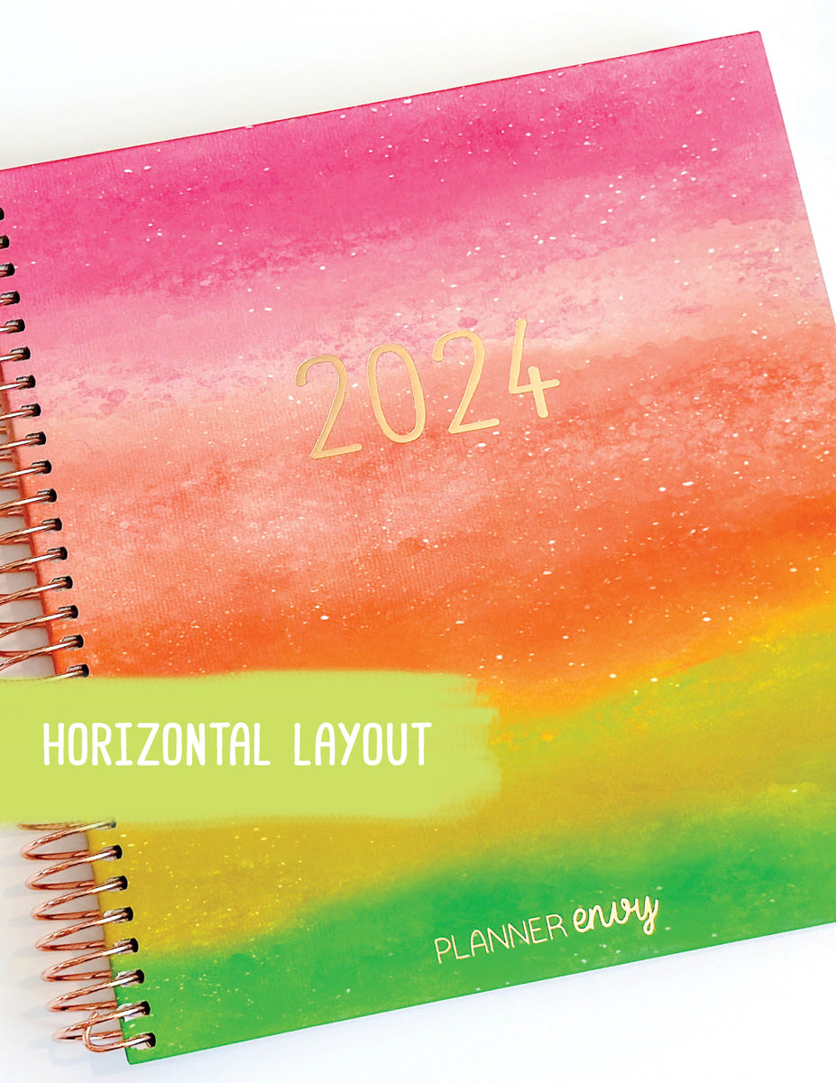 2024 Planner Horizontal Style Perfect For Planner Stickers & Weekly