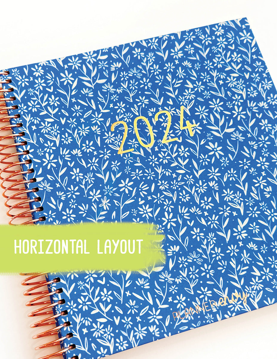 2024 Planner Horizontal Style Perfect For Planner Stickers & Weekly