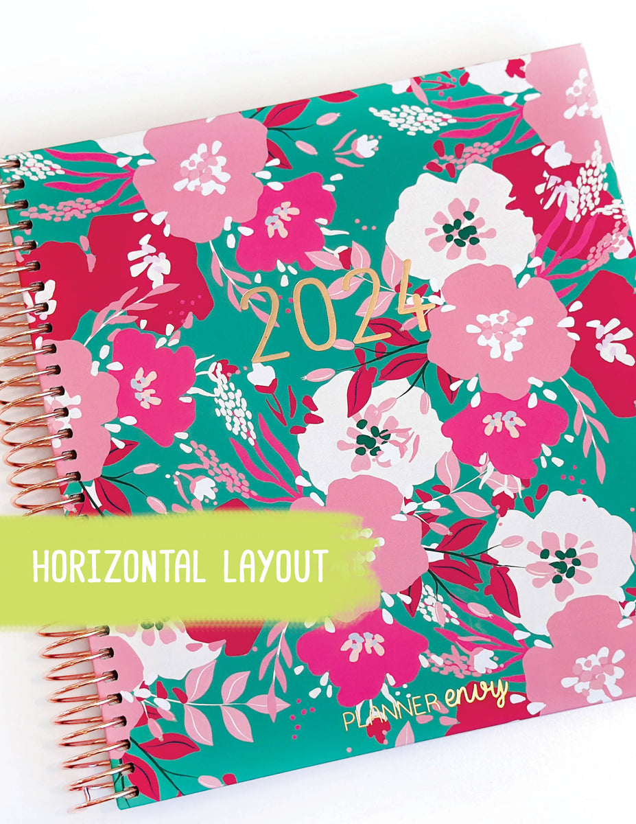 2024 Planner Horizontal Style Perfect For Planner Stickers & Weekly