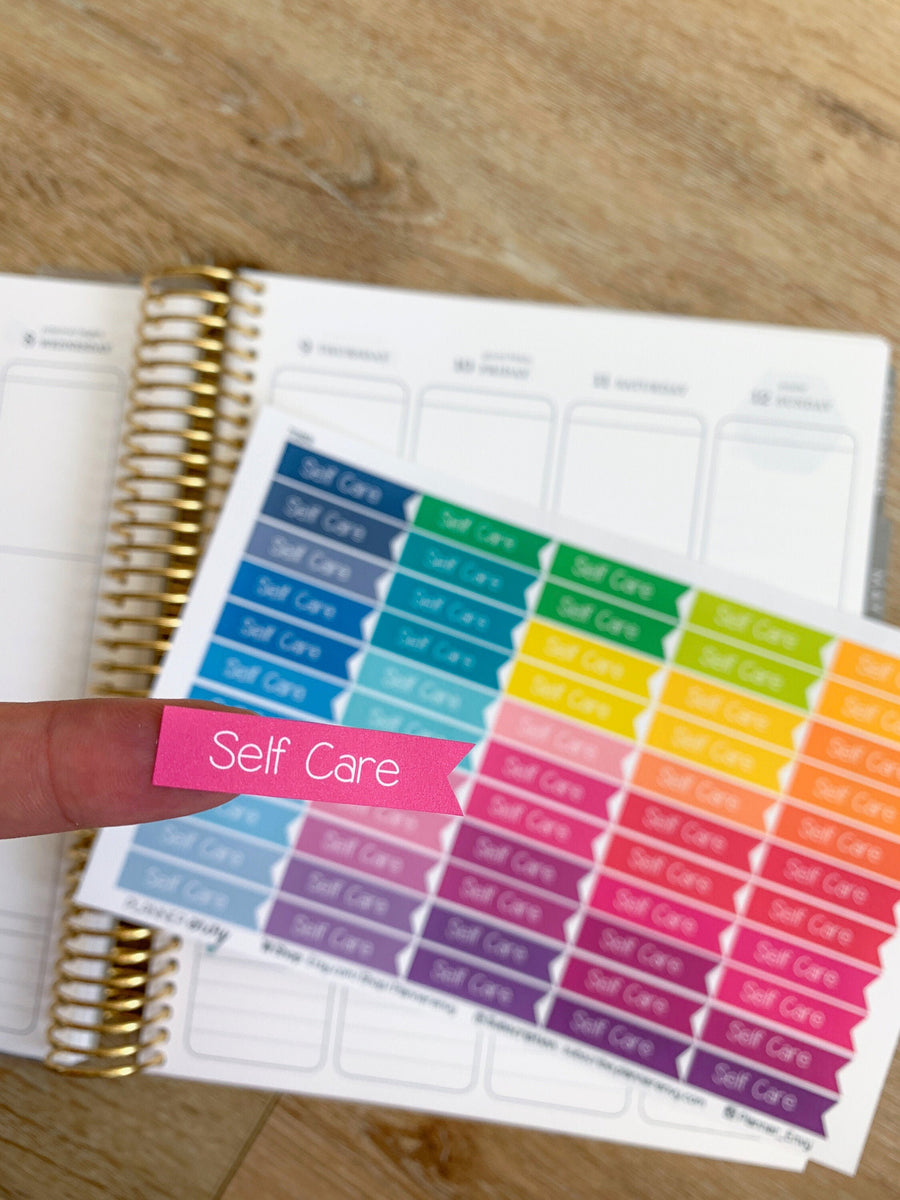 Self Care Me Time Planner Stickers To Be Used With Erin Condren LifePl ...