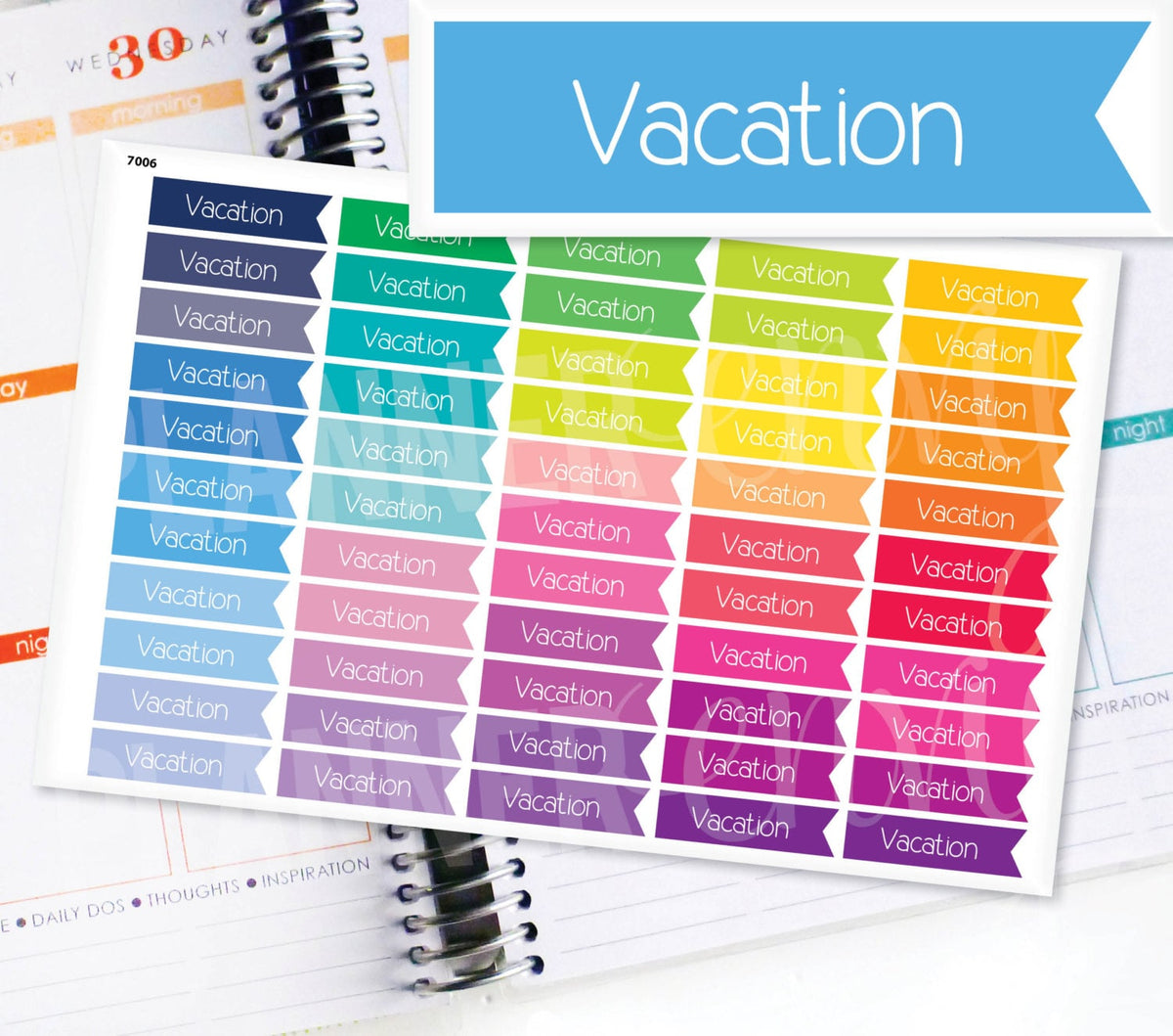 Planner Stickers Erin Condren Life Planner (Eclp) - 55 Vacation Flag H ...