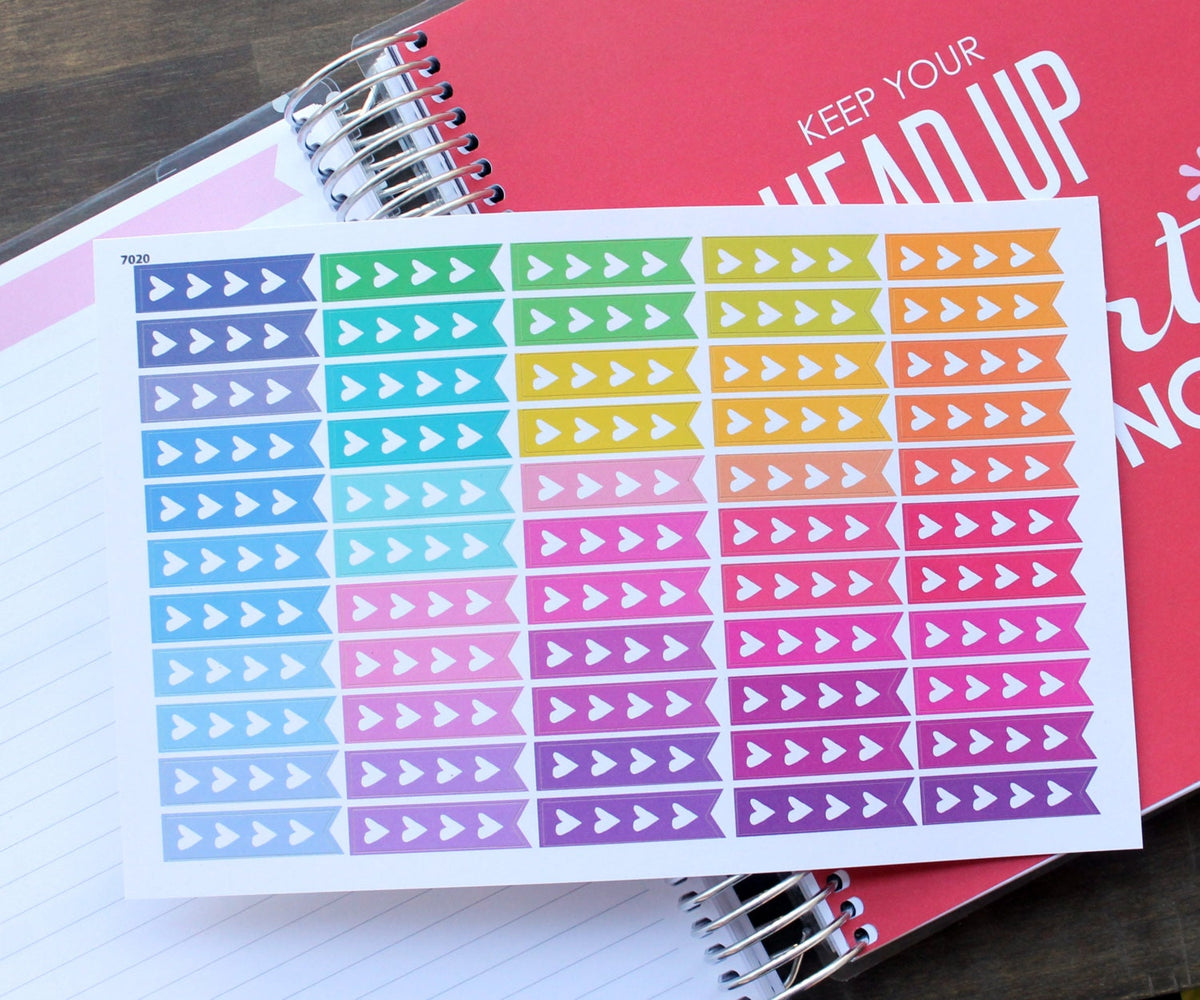 Planner Stickers Erin Condren Life Planner (Eclp) - 55 Flag Header Che ...