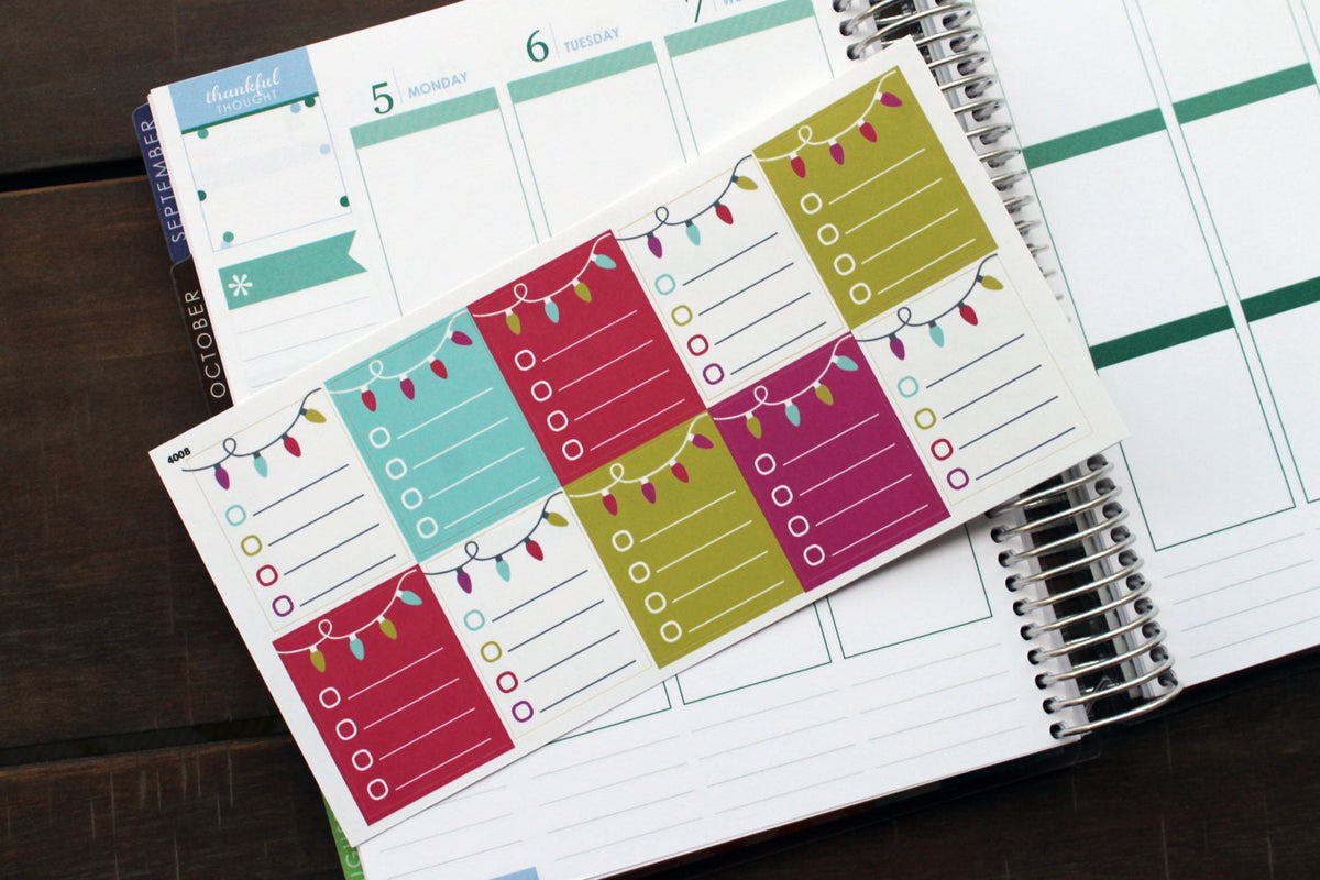 Christmas Planner Stickers Erin Condren Life Planner (ECLP) - 10 Full ...