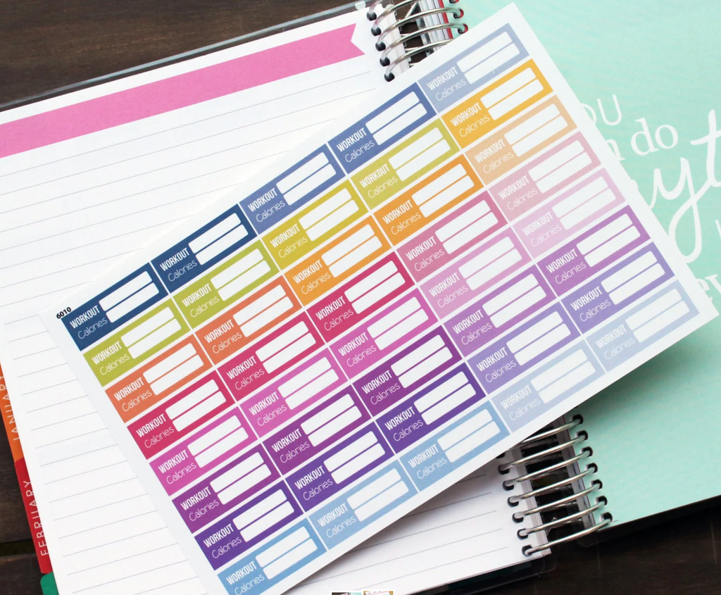 10 ways to use your planner & planner stickers to exercise more - and stick to it! (get it...?)