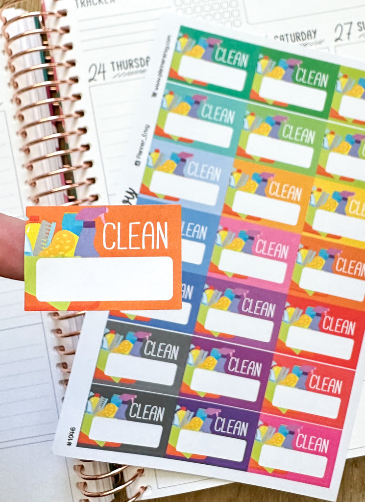 Clean Box Sticker Cleaning Planner Stickers – Planner Envy