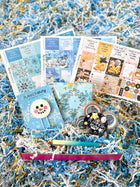 Snowman NYE New Years Snowflakes Snow Animals Forest. January 2024 Planner Envy Subscription Box.