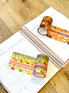 Fall Autumn Planner Stickers Pumpkin Paperclip Forest Notepad Leaves Trees Brown Orange. September 2023 Planner Envy Subscription Box.