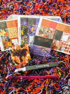 Halloween October Planner Stickers Pumpkin Orange Black Cat Spooky Notepad. October 2023 Planner Envy Subscription Box.