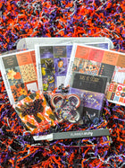 Halloween October Planner Stickers Pumpkin Orange Black Cat Spooky Notepad. October 2023 Planner Envy Subscription Box.