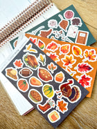 Thanksgiving Fall Football Planner Stickers. November 2023 Planner Envy Subscription Box.