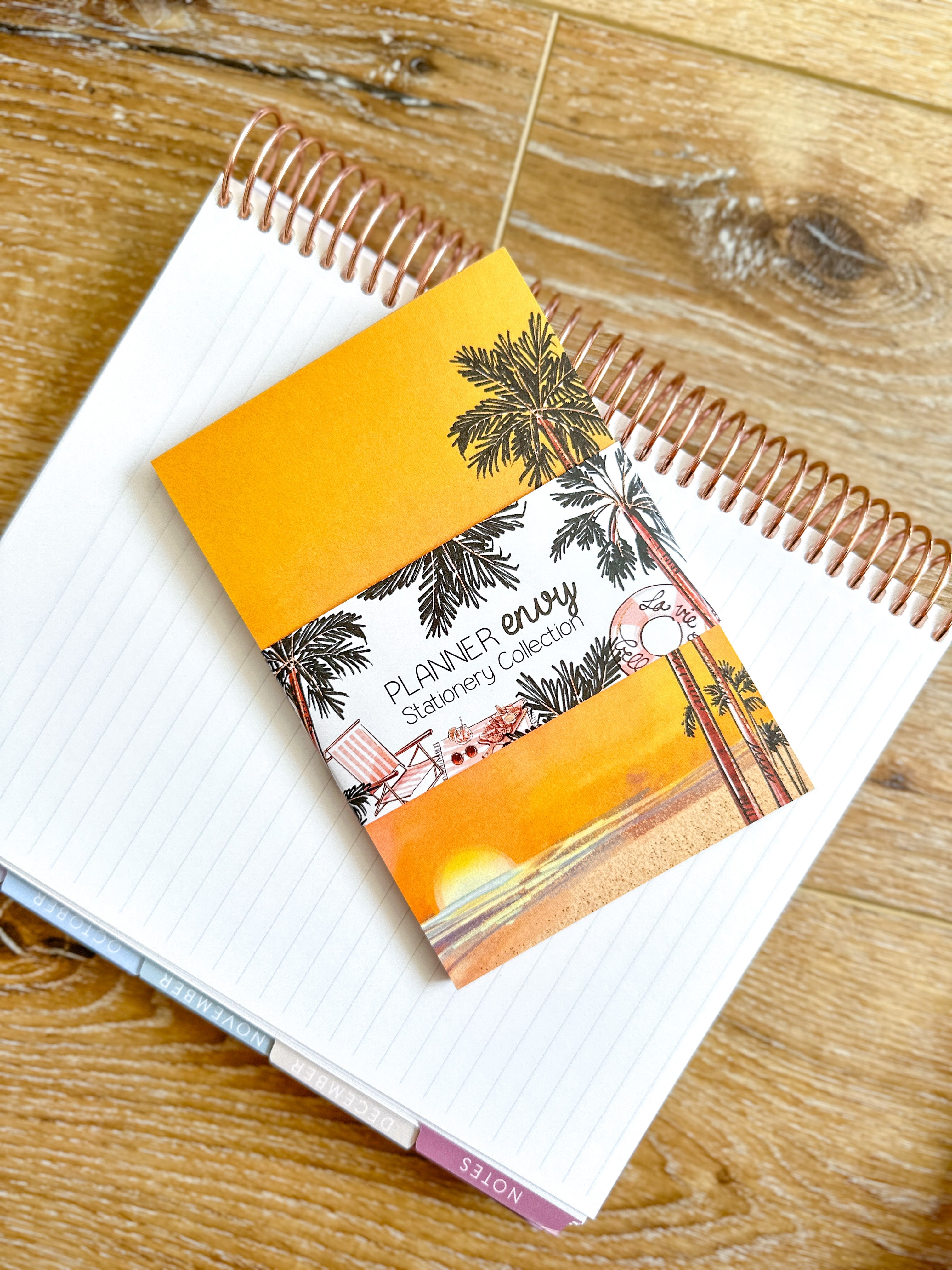 Beach Notepad Paper Tropical Beach Vacation Travel Sunset Notepad - 4x6 Inches (*Notepad O ...