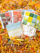 Peaches, Yellow Wildflowers Spring Butterflies Fields. June 2024 Planner Envy Subscription Box.