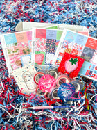 Summer 4th Of July, Strawberries, red white and blue, Pool Vacation. July 2024 Planner Envy Subscription Box.