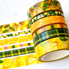 Summer Beach Lemons Lemonade Florals Bright Colors Vacation. August 2024 Planner Envy Subscription Box.