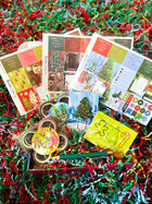 Christmas Holidays Snow Trees Forest Gingerbread Man, Vintage. December 2023 Planner Envy Subscription Box.