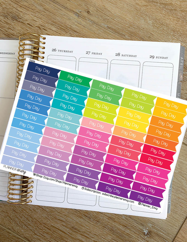 1717-5~~Monthly Subscription Bill Due Boxes Planner Stickers.