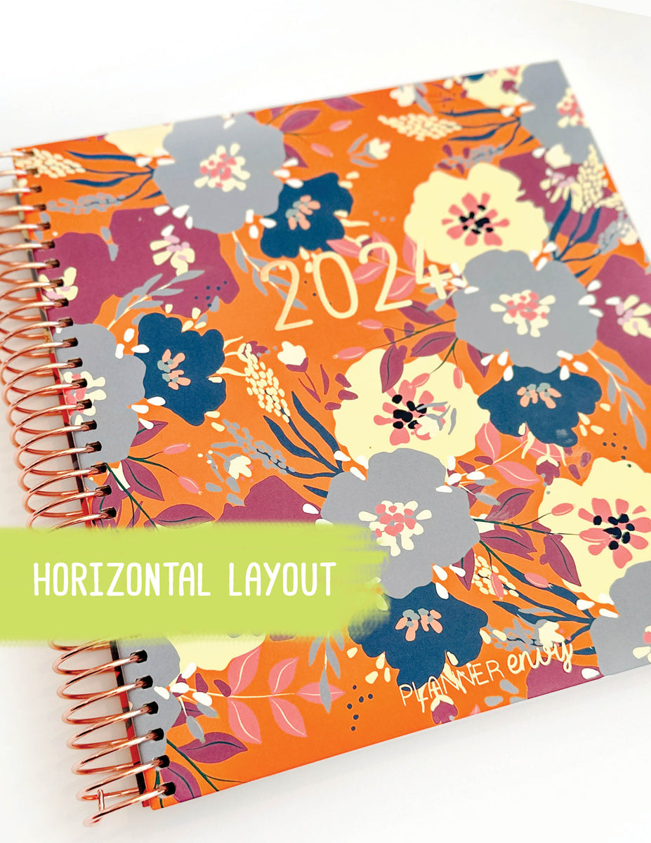 2024 Planner Horizontal Style Perfect For Planner Stickers & Weekly