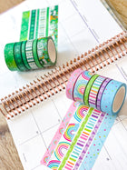 Rainbow Boho Gnomes St Patricks Day Hearts Spring Fiesta Party. March 2023 Planner Envy Subscription Box.