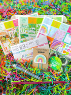 Rainbow Boho Gnomes St Patricks Day Hearts Spring Fiesta Party. March 2023 Planner Envy Subscription Box.