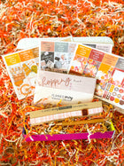 Thanksgiving Fall Floral Leaves Pumpkins Black Friday Shopping Cyber Week Washi Tape. November 2022 Planner Envy Subscription Box.