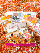 Thanksgiving Fall Floral Leaves Pumpkins Black Friday Shopping Cyber Week Washi Tape. November 2022 Planner Envy Subscription Box.