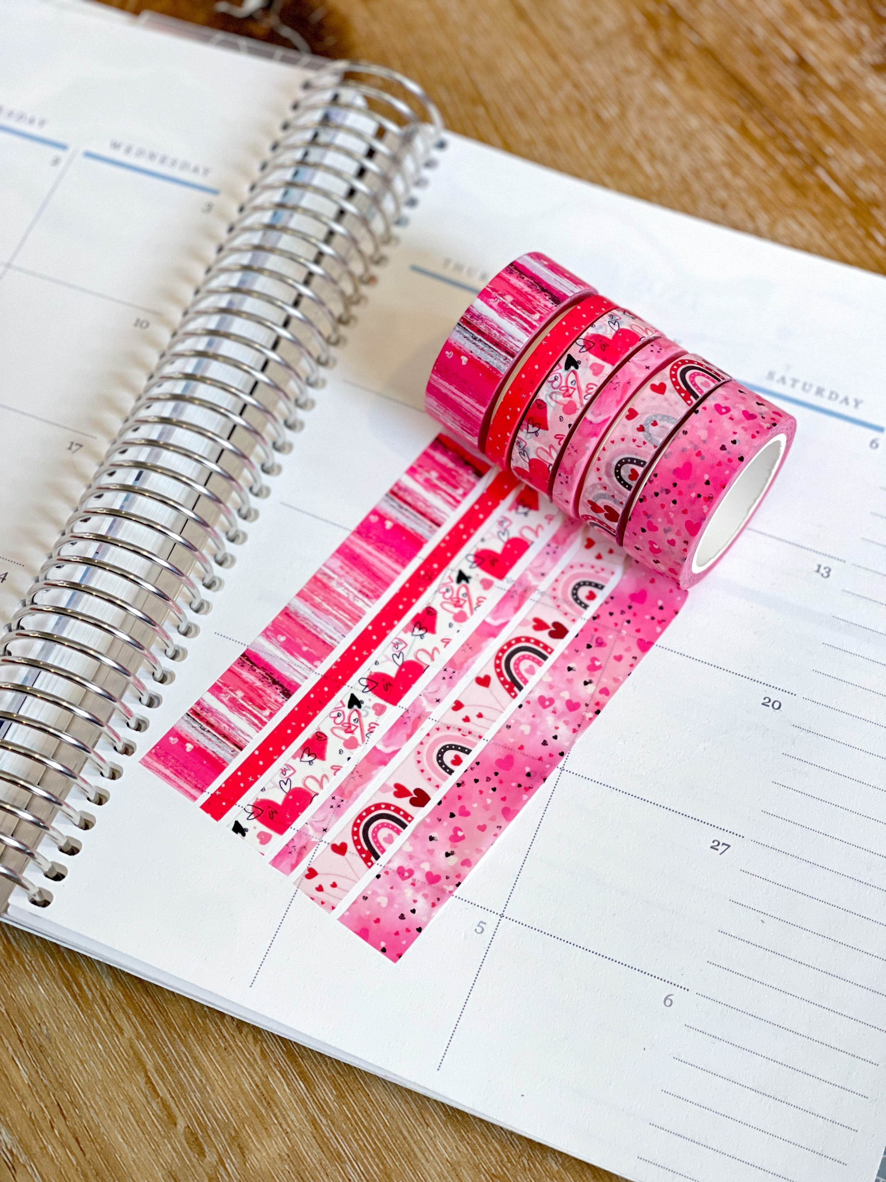 Red Vampire Hearts Washi, Planner Tapes