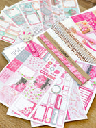 Spring Cherry Blossoms Easter Pink Bunnies Washi Tape Butterfly Pen April 2022 Planner Envy Subscription Box.