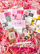 Valentine's Hearts Boho Pink and Red Black Stripes Spring Floral Washi Tape. February 2023 Planner Envy Subscription Box.