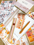 Thanksgiving Fall Floral Leaves Pumpkins Black Friday Shopping Cyber Week Washi Tape. November 2022 Planner Envy Subscription Box.