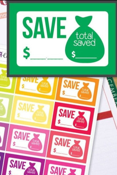 Budget Saving Spending Planner Stickers to be used with Erin Condren E ...