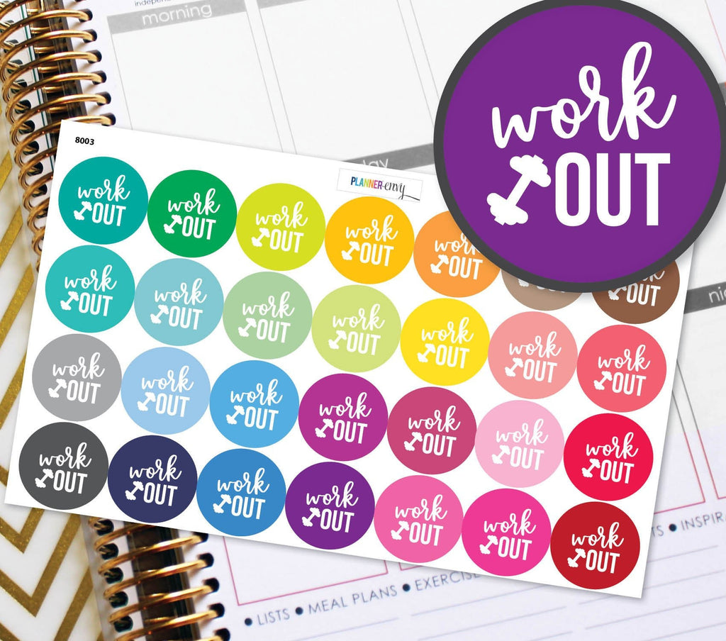 Exercise Stickers – Planner Envy
